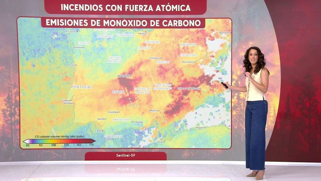 Los incendios del centro peninsular han emitido la energía de 28 bombas atómicas