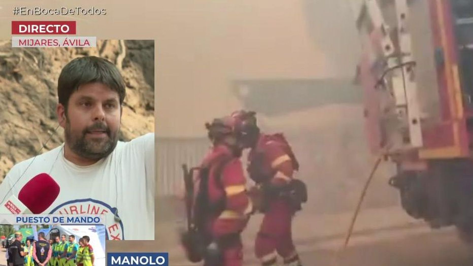 Manolo, voluntario indignado Mijares (Ávila): “La UME a pie de fuego no ha venido”