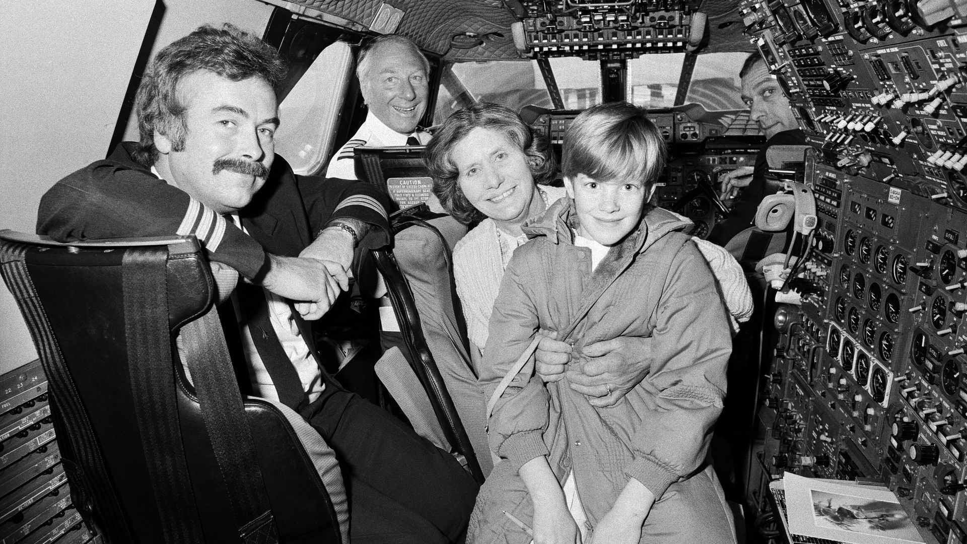 Pasajeros en la cabina de un Concorde en 1986