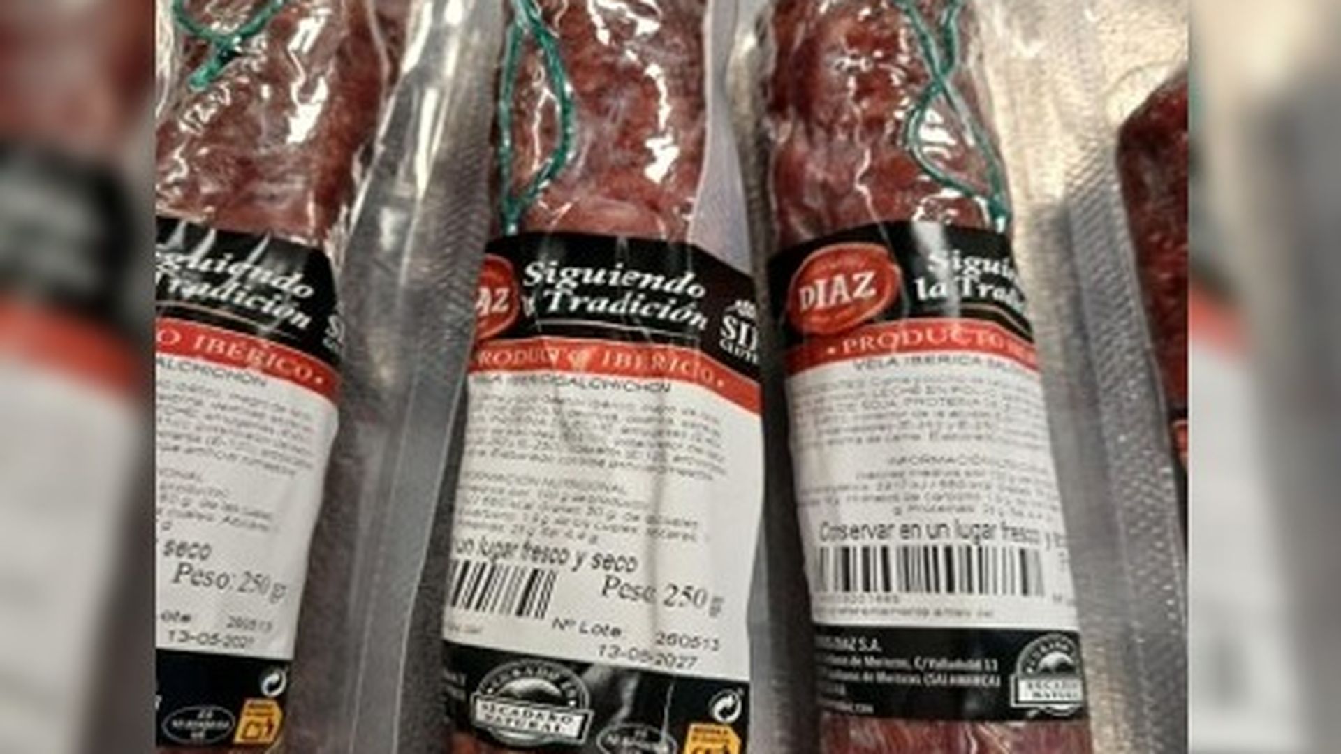 Detectan la presencia de salmonella en un salchichón vendido en España Detectan la presencia de salmonella en un salchichón vendido en España