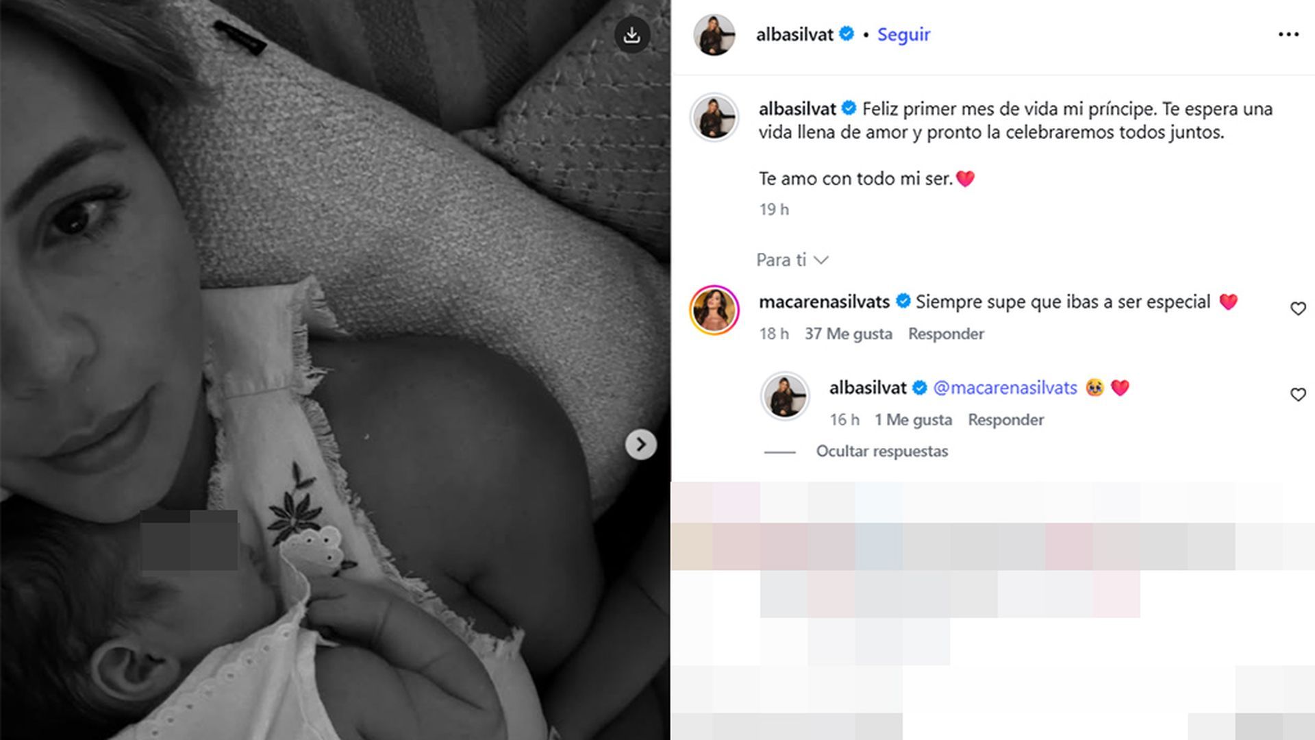 El mensaje de Alba Silva a su hijo