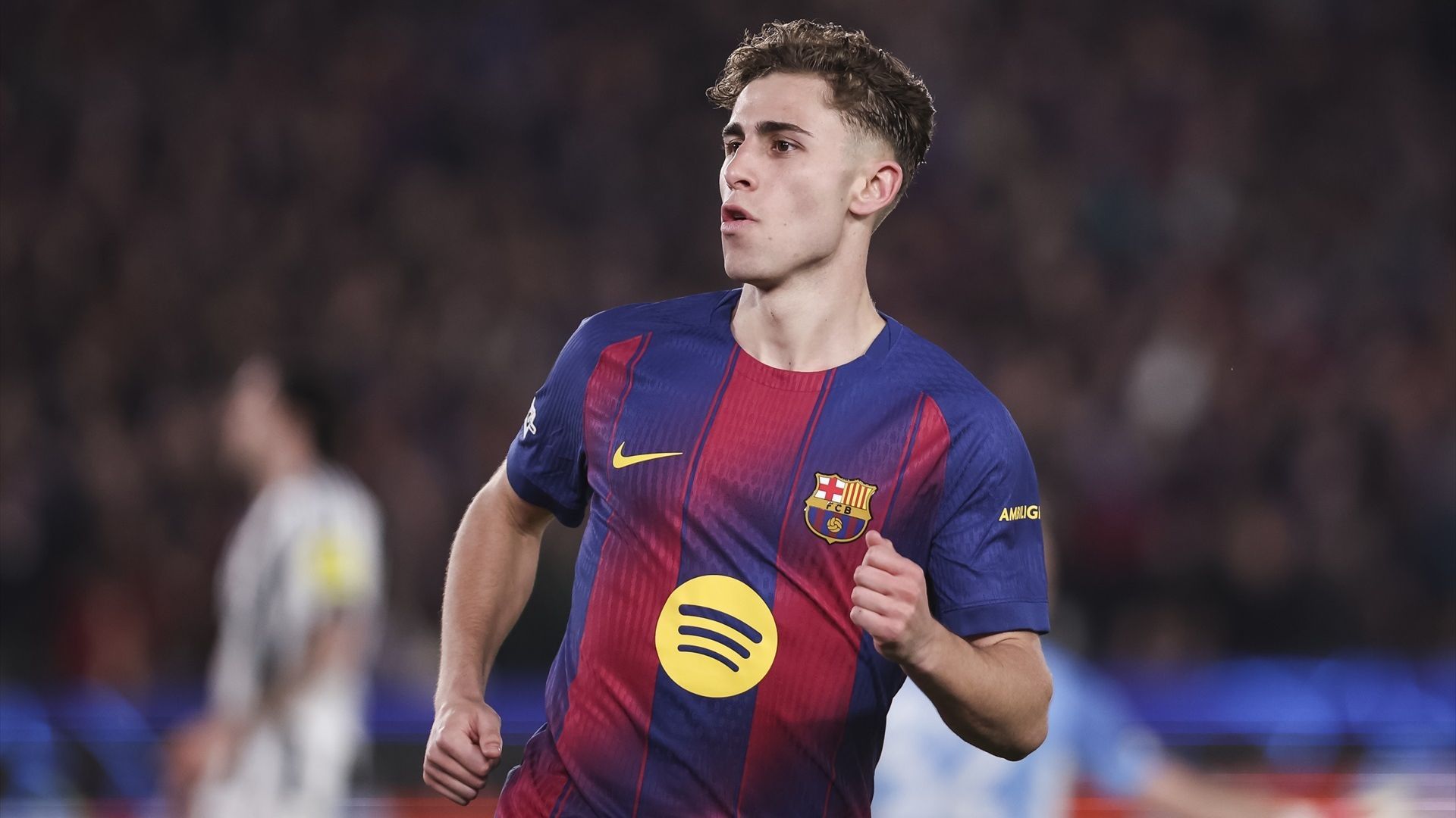 Fermín López durante un partido del FC Barcelona Fermín López durante un partido del FC Barcelona