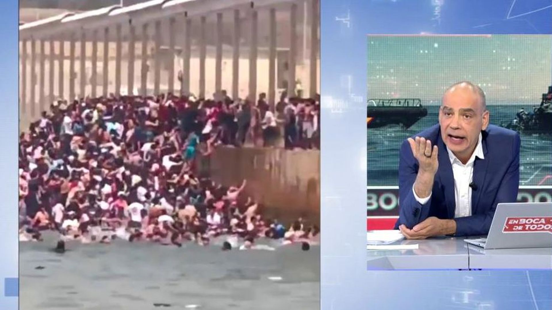 Impresionantes imágenes del otro lado de la valla del espigón de la playa del Tarajal en Ceuta: “Es una salvajada y no se puede permitir”
