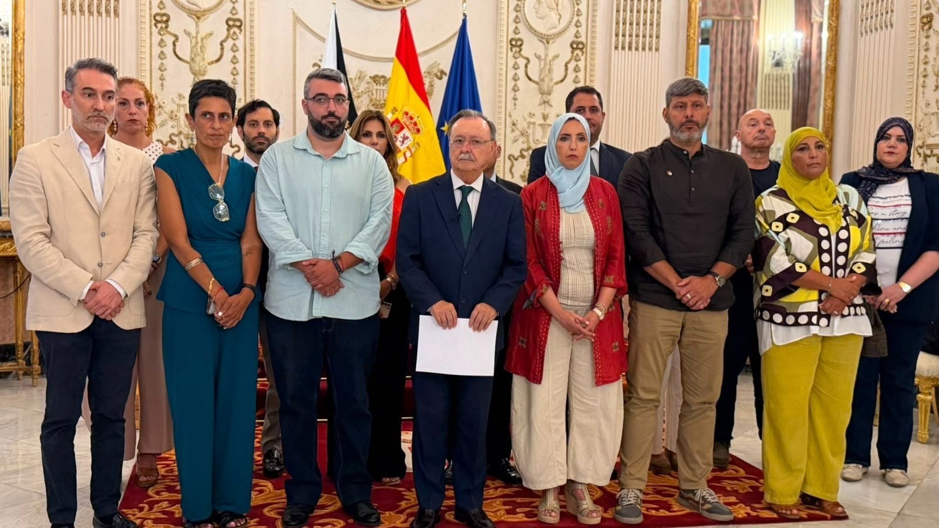 Junta de Portavoces de Ceuta con el presidente, Juan Jesús Vivas en el centro