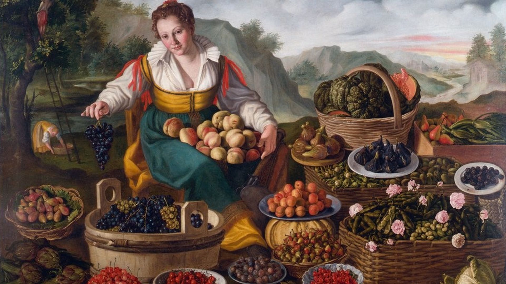 La Vendedora de fruta de Vicenzo Campi