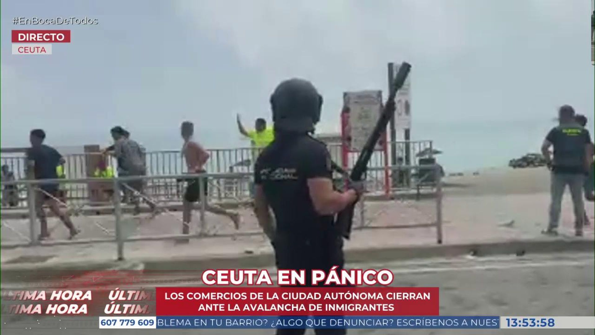 Los comerciantes cierran sus negocios y comienzan las cargas policiales en Ceuta