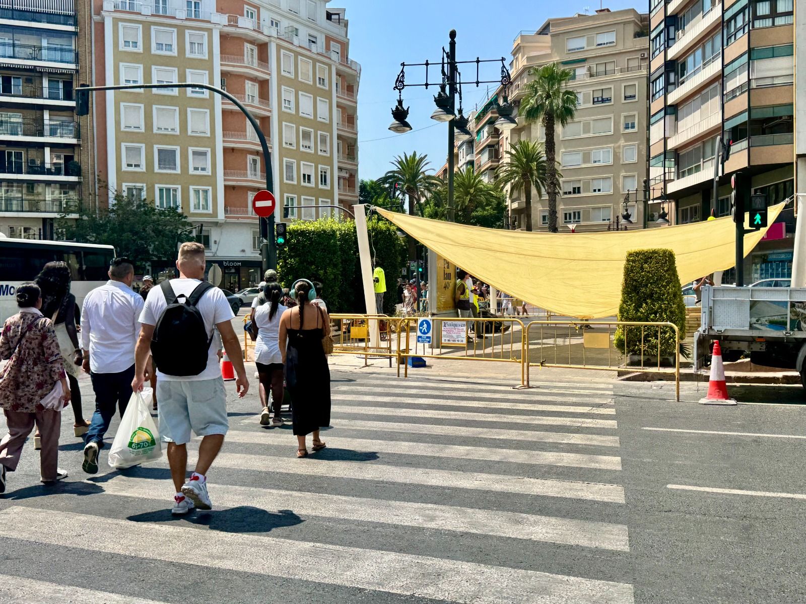 Los toldos se instalarán en las zonas con mayor impacto solar