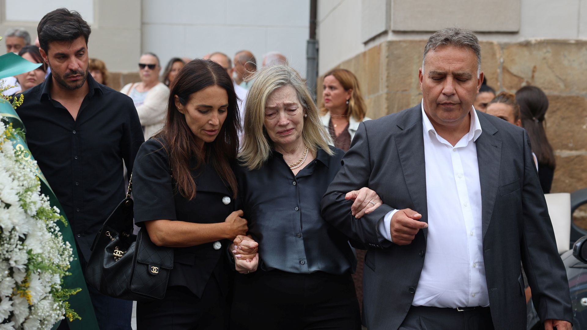 Paula Echevarría, en el funeral de su padre