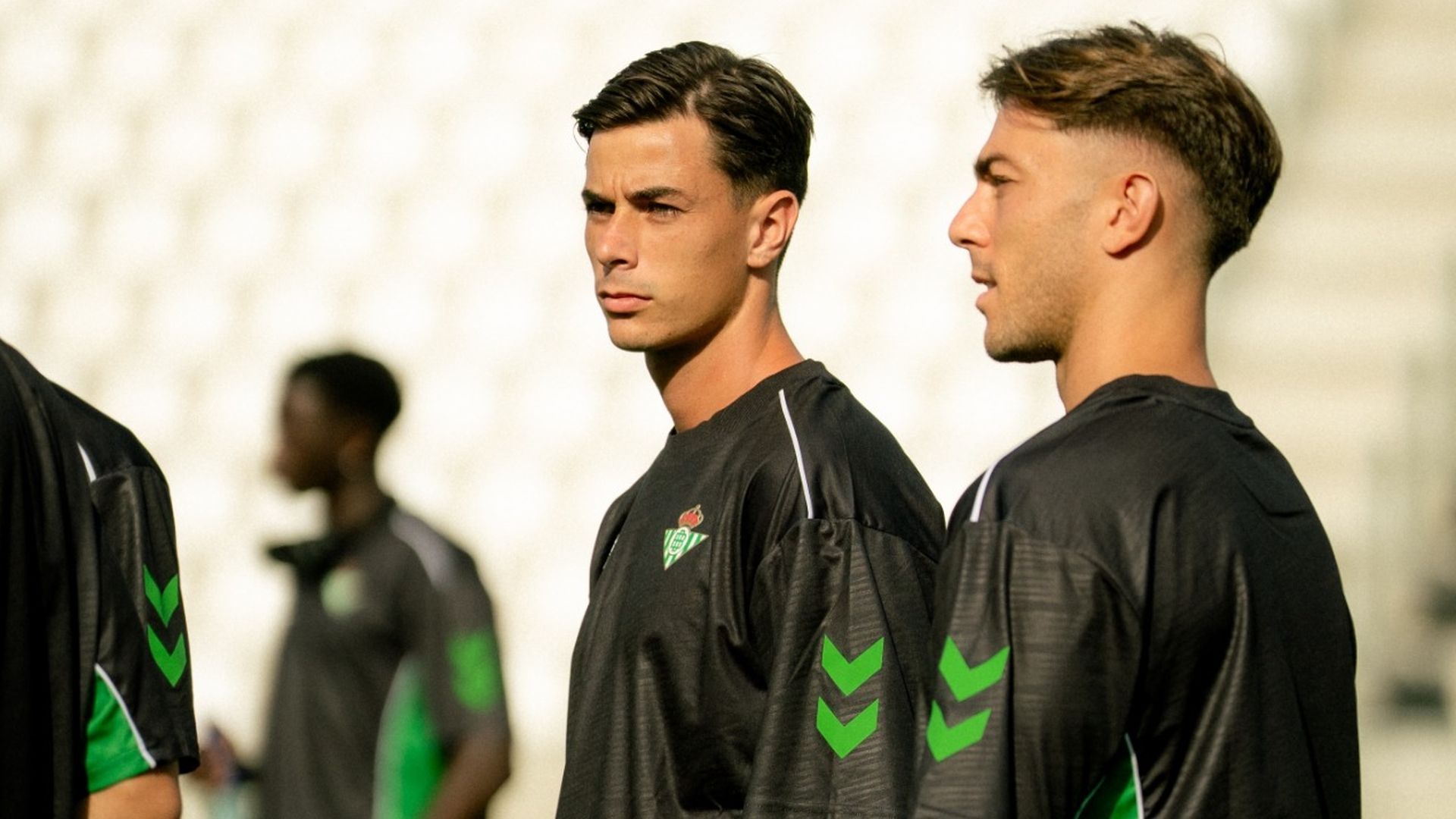Valentín Gómez e Iker Losada, antes del Betis - Almería