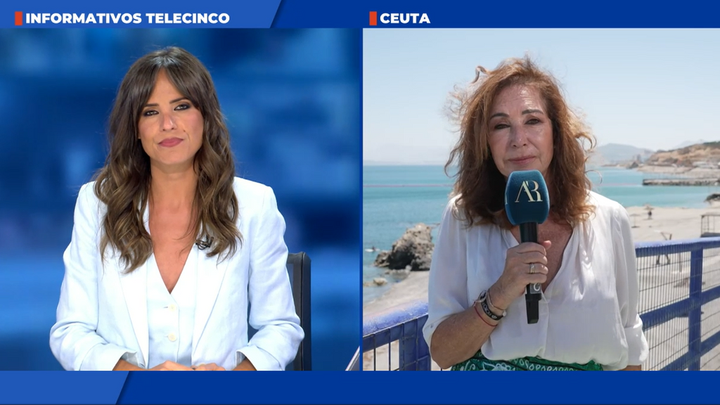 Crónica de la situación en Ceuta, con Ana Rosa Quintana como enviada de Mediaset: