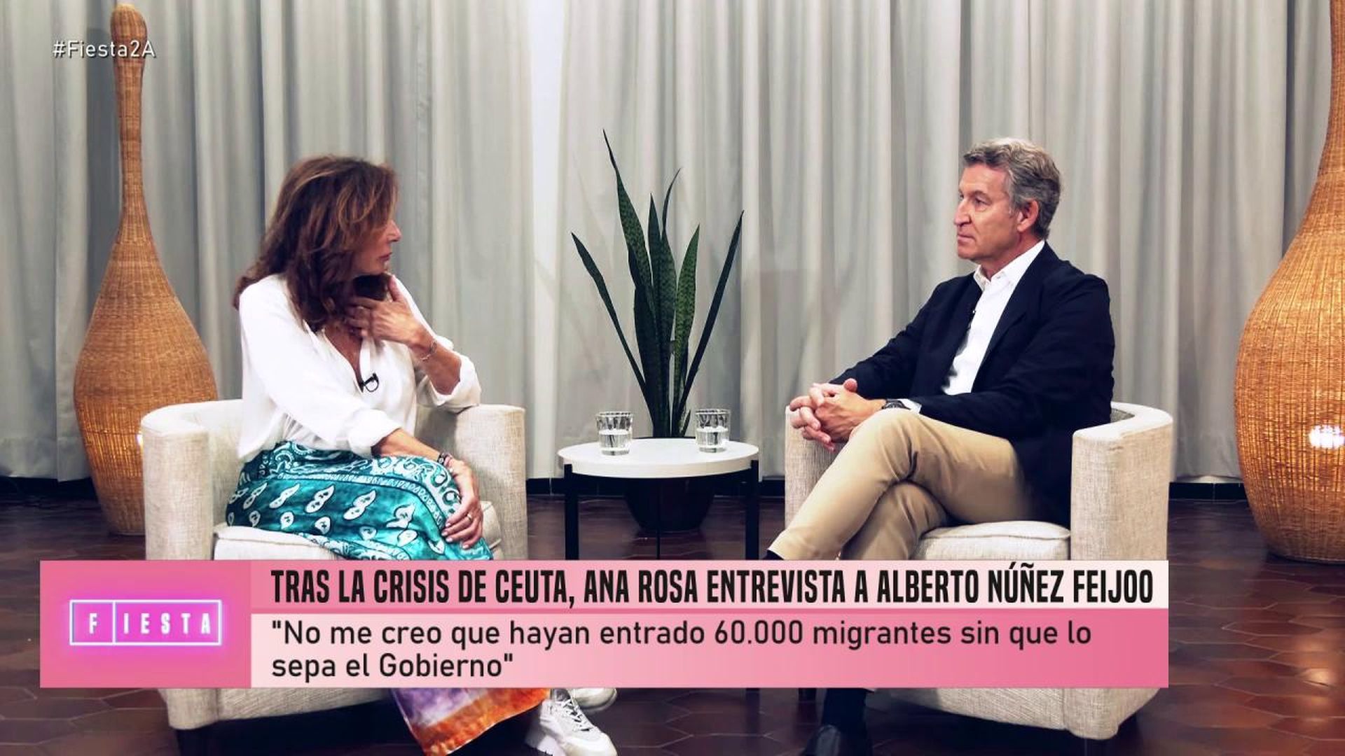 Ana Rosa Quintana entrevista a Alberto Núñez Feijóo en Ceuta: "Sánchez es un paria"