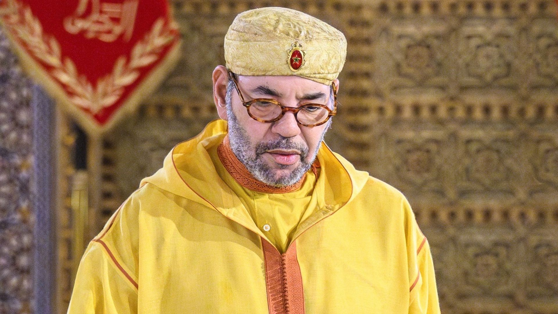 El rey Mohamed VI de Marruecos y su heredero, el príncipe Moulay