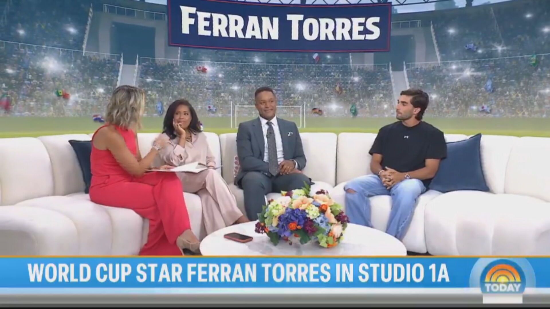 Ferran Torres en la TV norteamericana