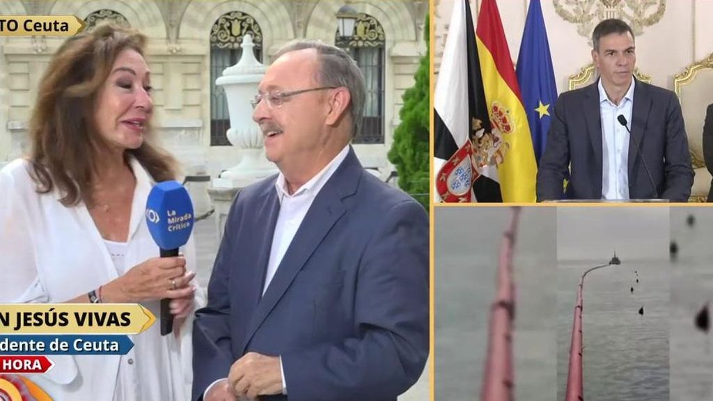 La protesta del presidente de Ceuta a Pedro Sánchez durante su visita: "Le dije que la reacción del Estado fue tardía e insuficiente"