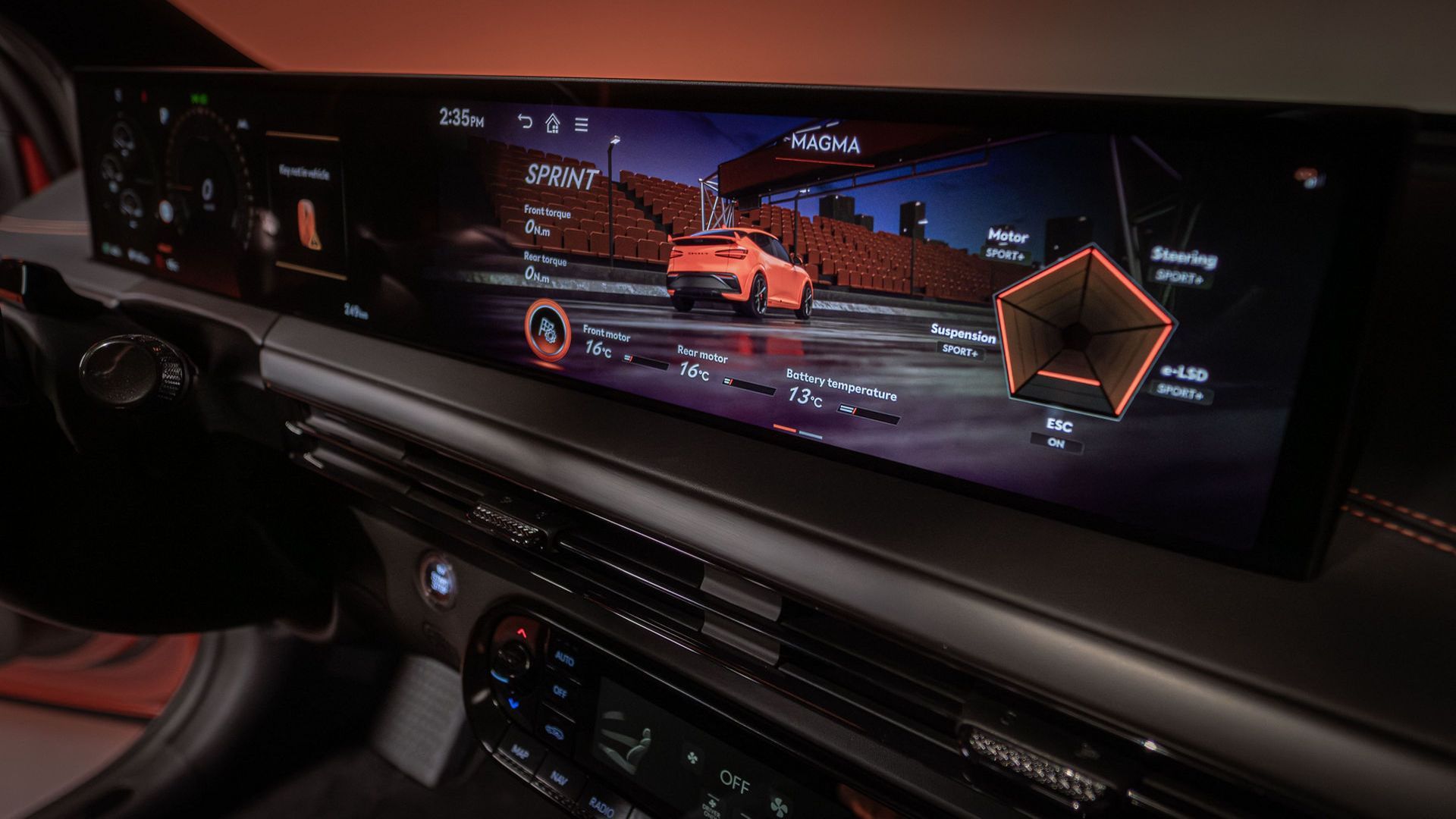 Pantalla del nuevo SUV Genesis GV60 Magma