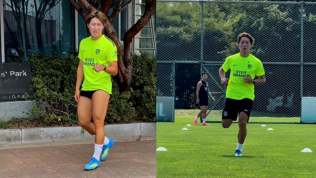 En vídeo: Kang-In Lee ya entrena desde Seul con la camiseta del Atlético de Madrid y enamora a todos los colchoneros