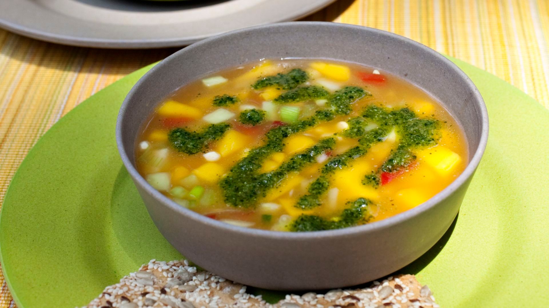Gazpacho con mango
