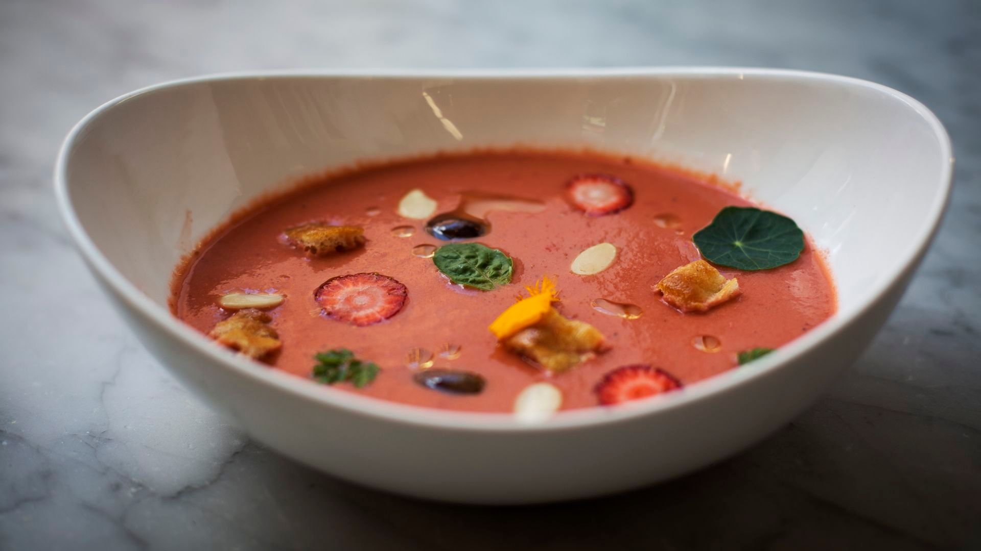 Gazpacho de fresa