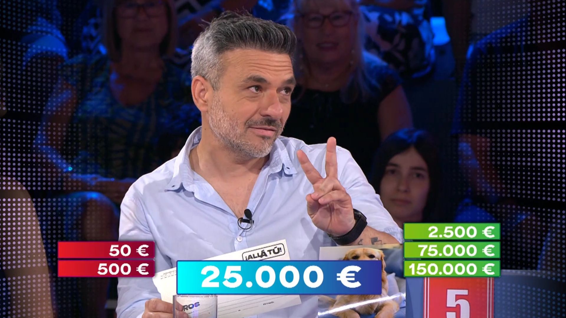 La difícil decisión de David: plantarse con 25.000 euros ante un panel en el que quedan los 75.000 y los 150.000
