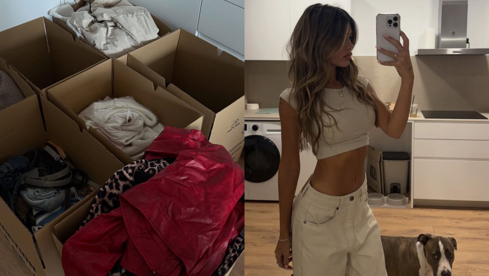 Teresa Seco durante la mudanza a su nueva casa