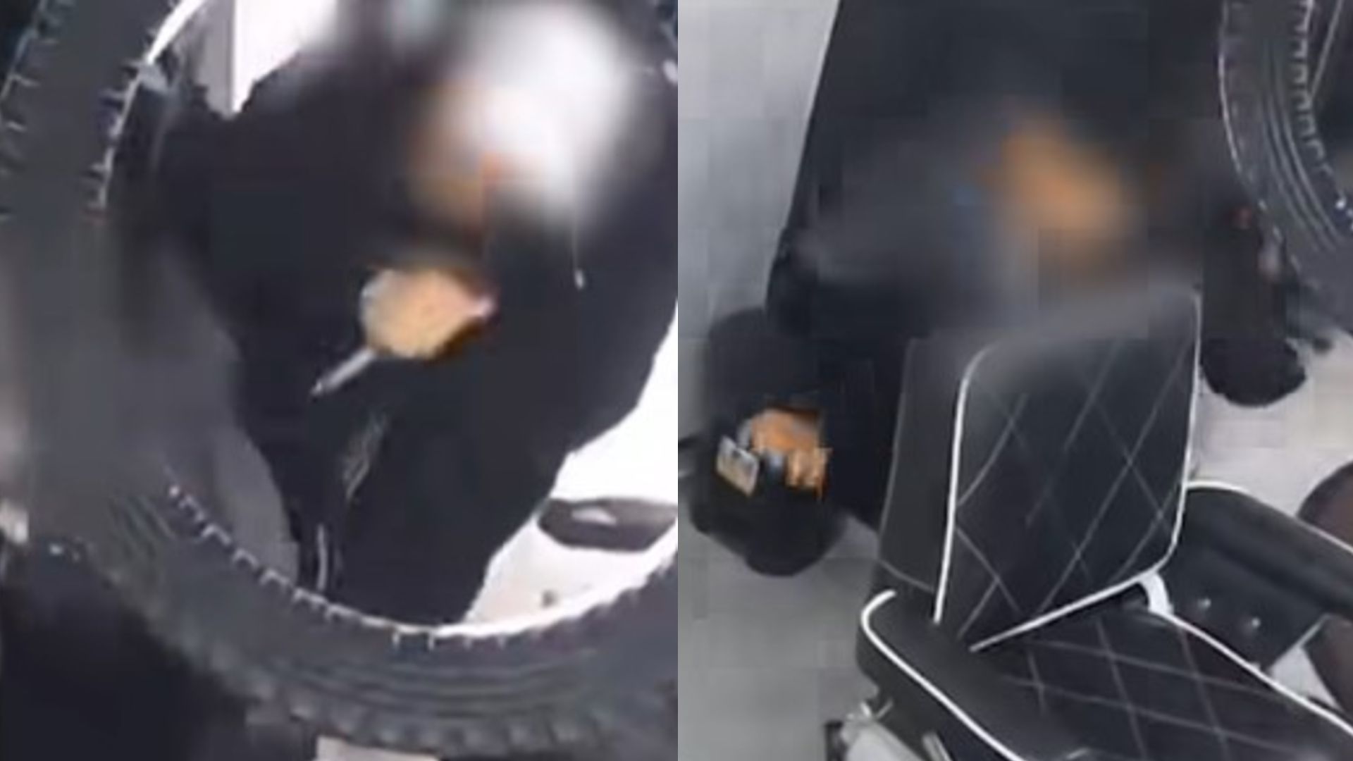 Juan Pablo, en el momento del ataque, e imagen de Cristian en el momento del desplome