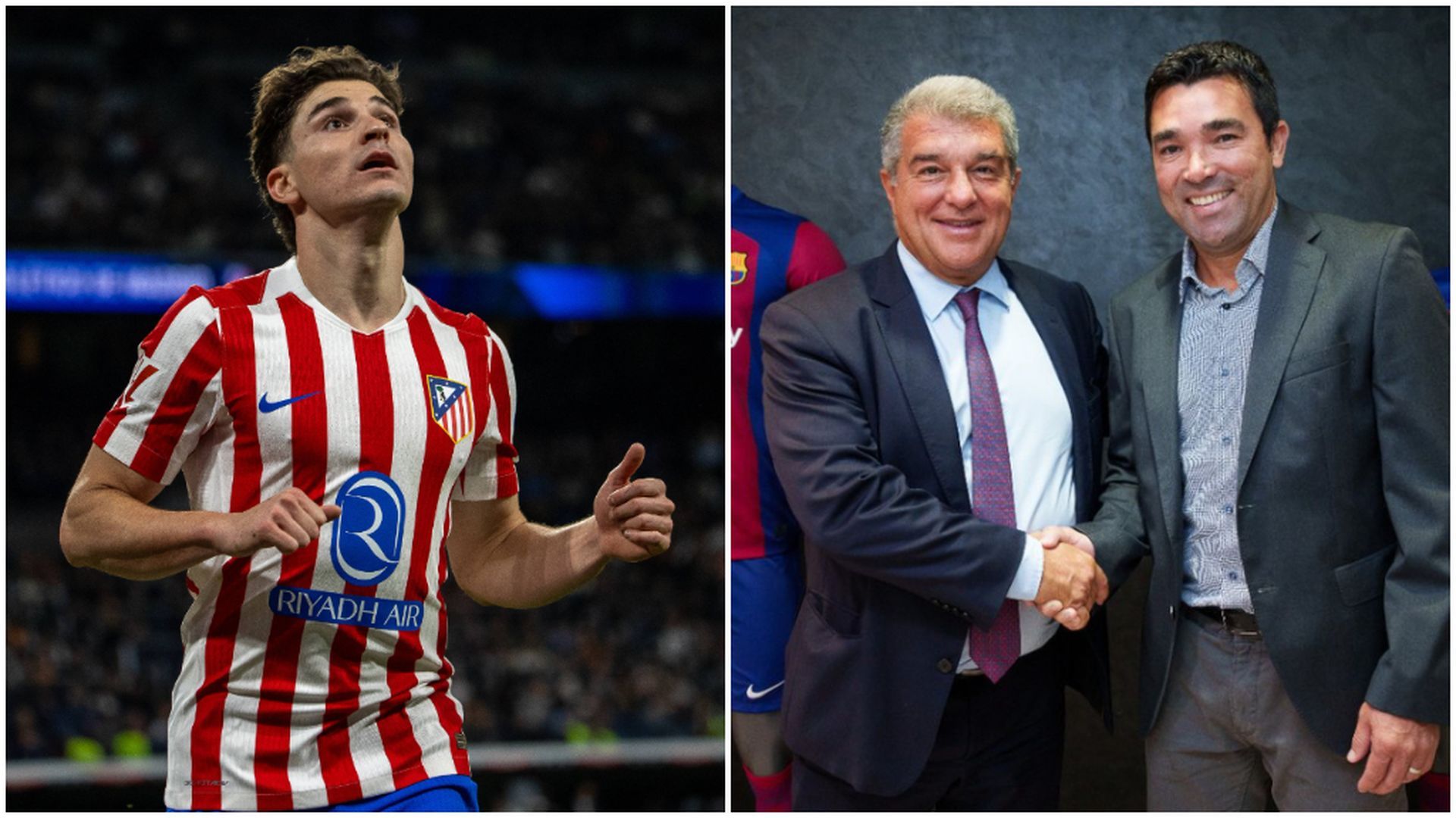 Julián Álvarez, Deco y Joan Laporta