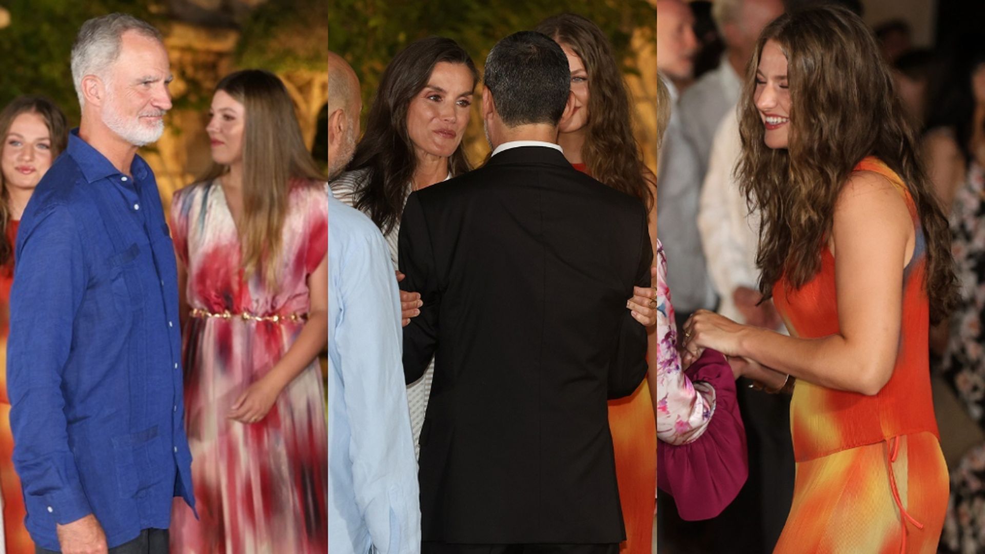 La familia real, durante la recepción en el Palacio de Marivent La familia real, durante la recepción en el Palacio de Marivent