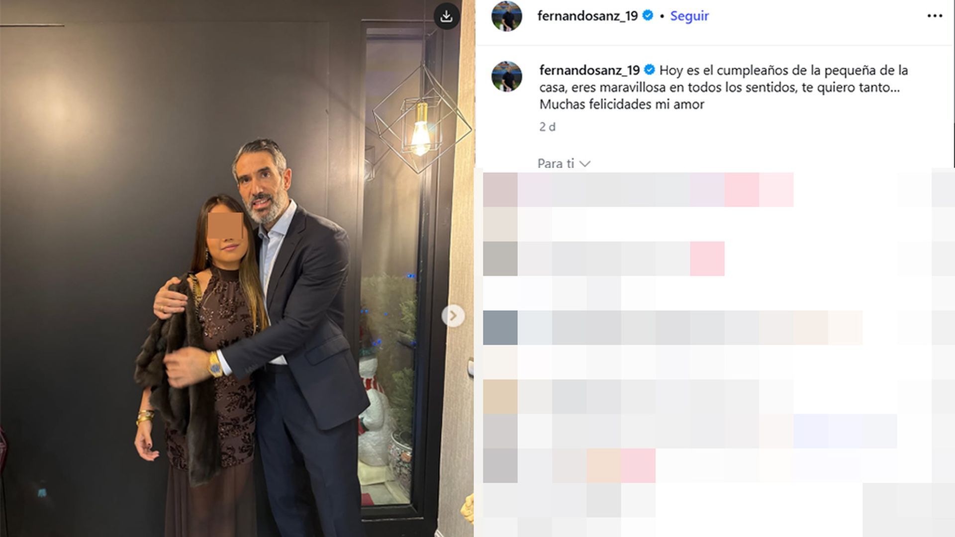 La felicitación de Fernando a su hija Alexia