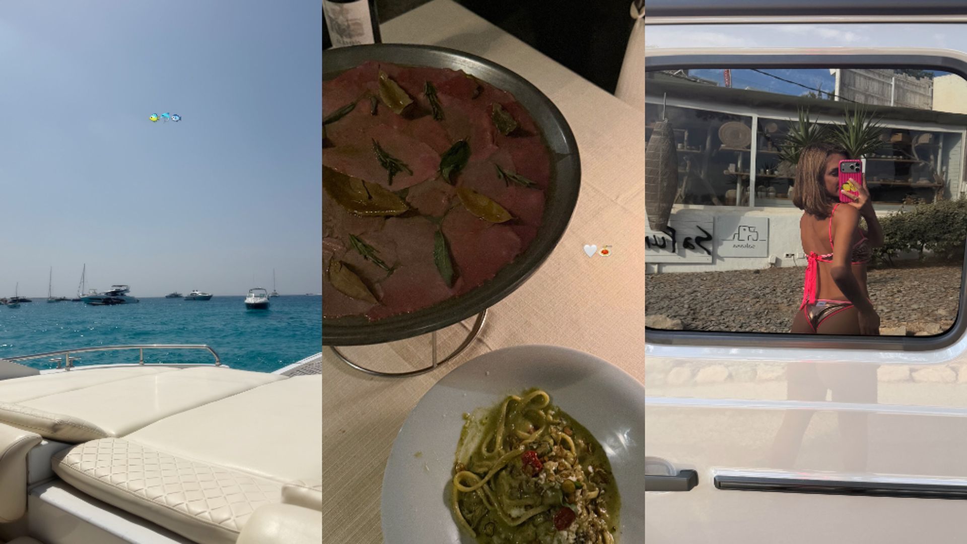 Maica Benedicto ha añadido el emoticono de un corazón al enseñar su última cena en Ibiza