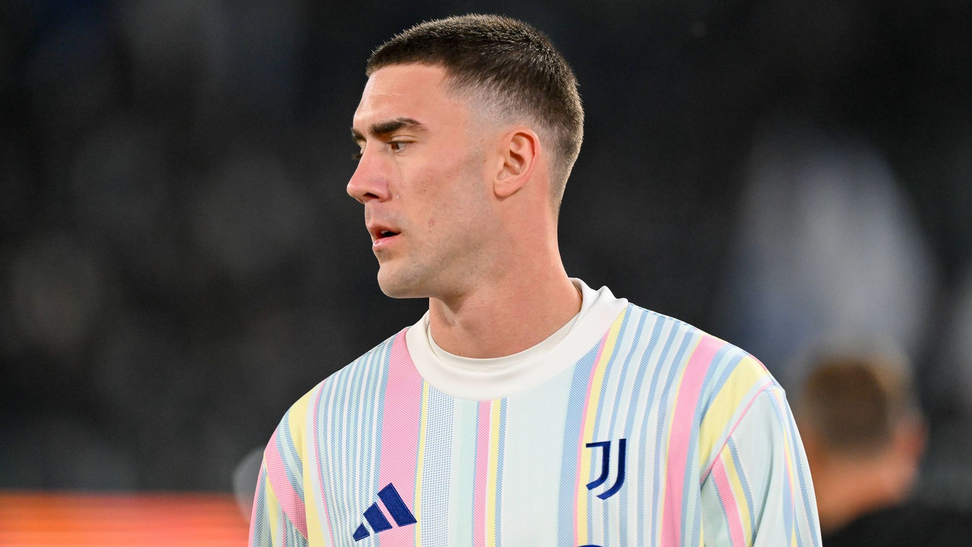 Dusan Vlahovic en un partido