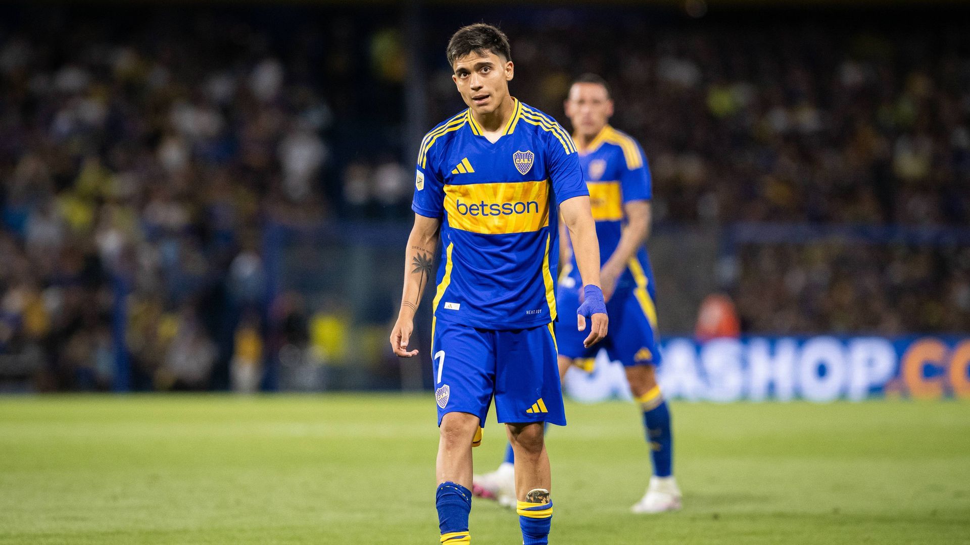 Exequiel Zeballos, durante un partido con Boca Juniors. Exequiel Zeballos, durante un partido con Boca Juniors.
