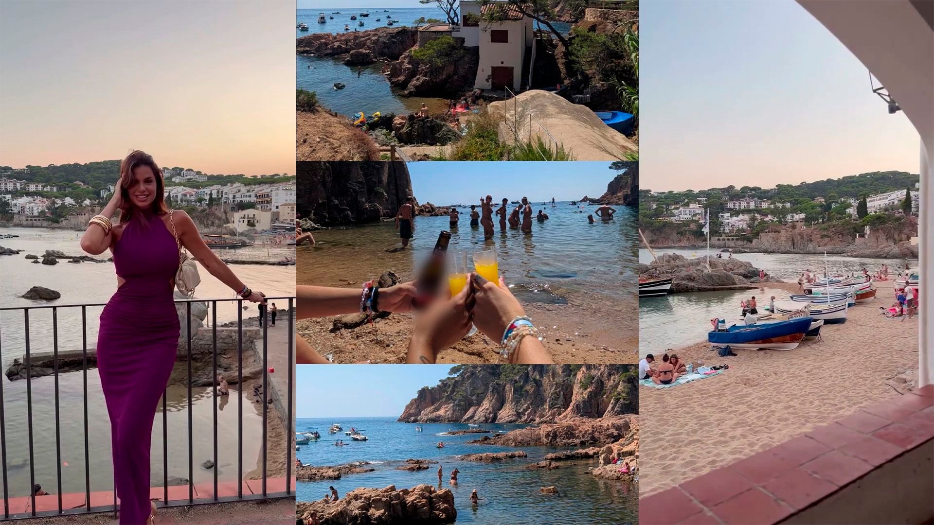Marina Ruiz disfrutando del viaje a Costa Brava