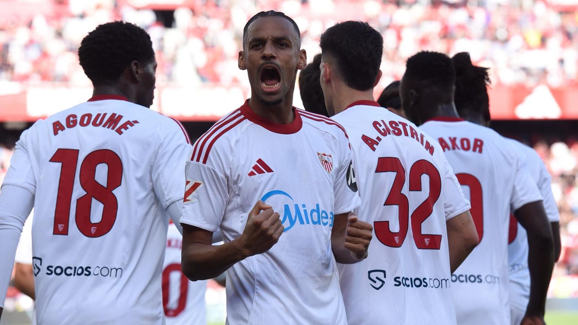 Sow celebra su gol en el Sevilla-Oviedo de la jornada 16 Sow celebra su gol en el Sevilla-Oviedo de la jornada 16