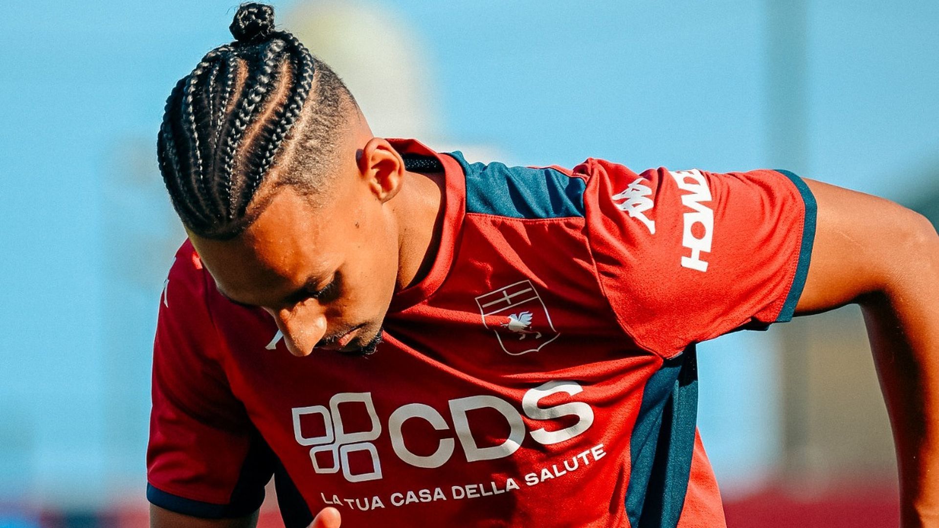 Djibril Sow, en su primer día en el Genoa Djibril Sow, en su primer día en el Genoa