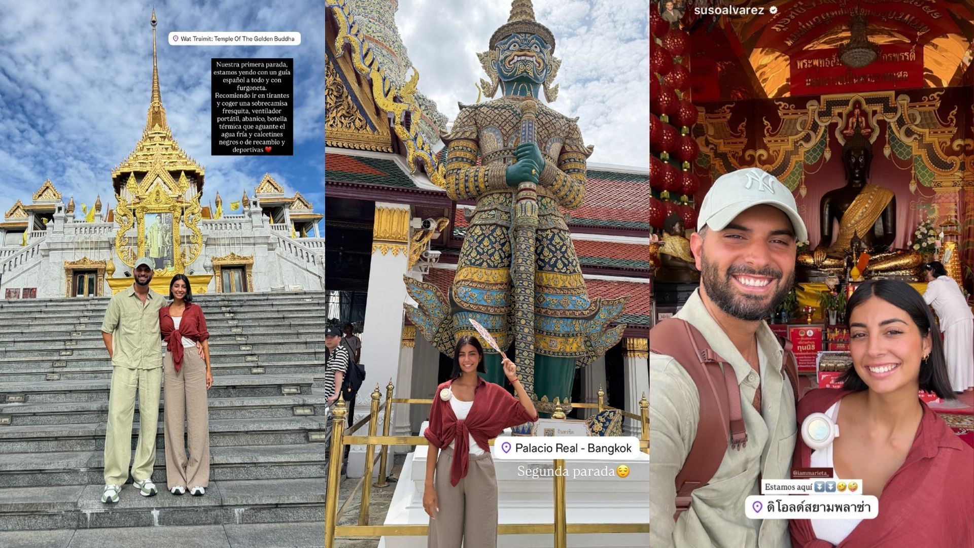 El álbum de fotos del primer día de Marieta y Suso en Thailandia