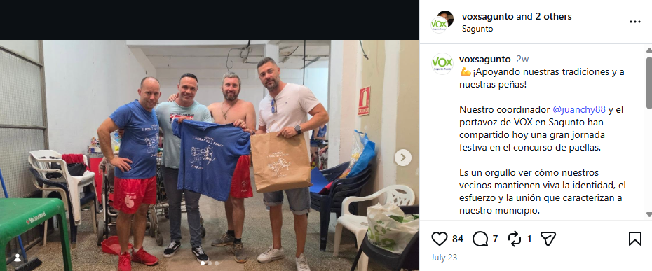 Peña denunciada junto al grupo municipal de VOX