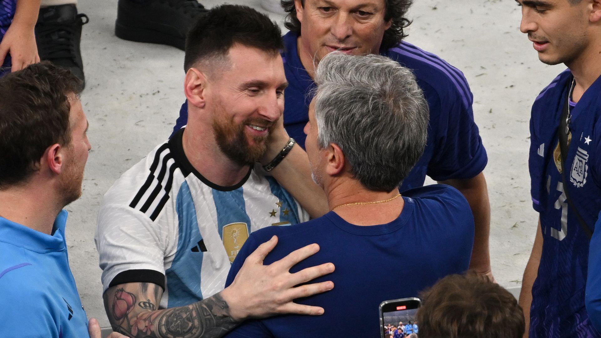 Leo Messi con su padre, Jorge, en una fotografía de archivo