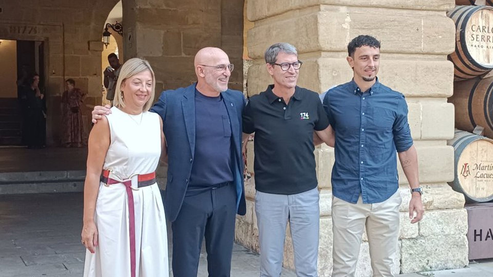 Luis de la Fuente en el homenaje en su ciudad natal, Haro Luis de la Fuente en el homenaje en su ciudad natal, Haro