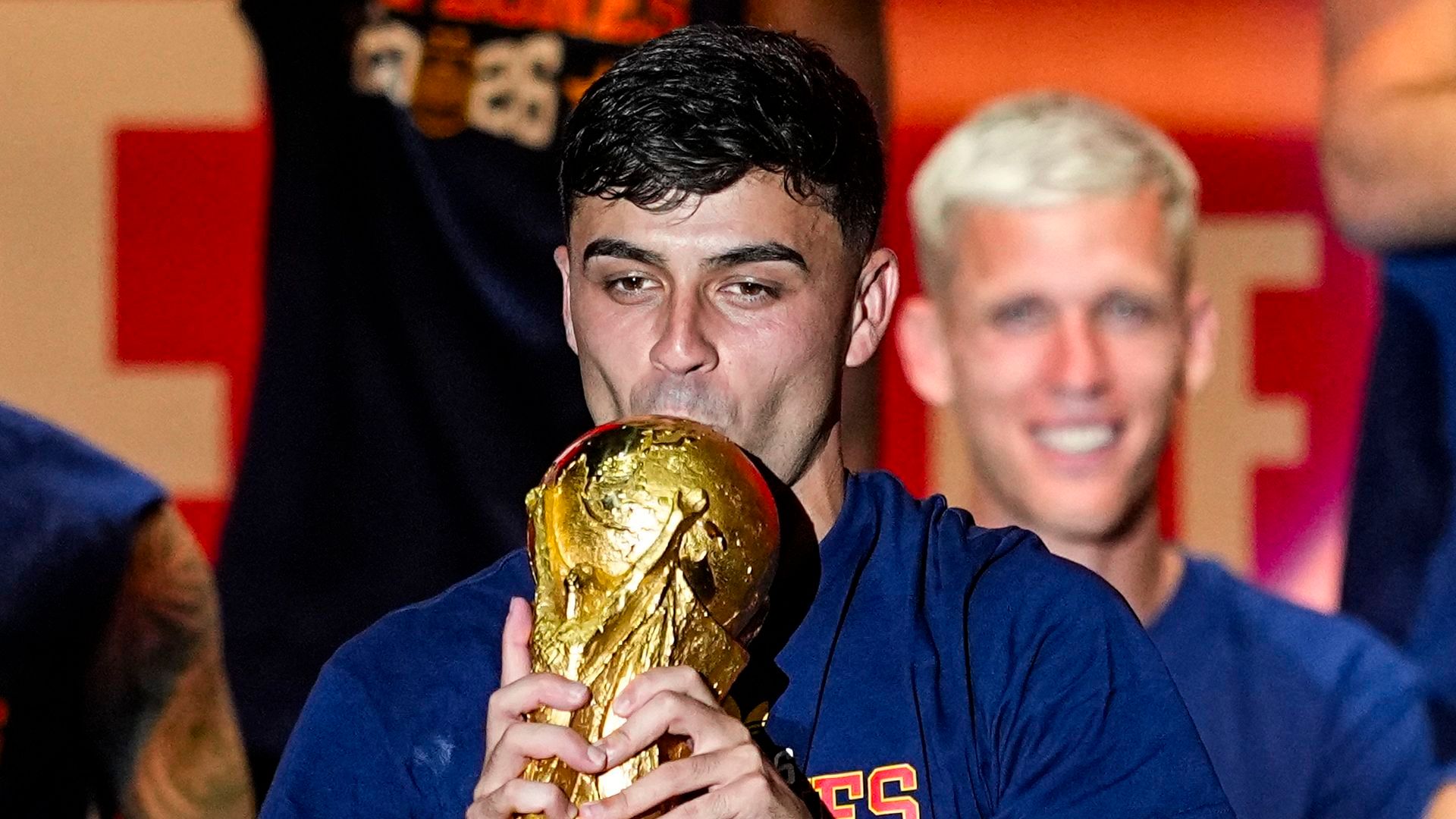 Pedri, en una imagen de la celebración del Mundial 2026 Pedri, en una imagen de la celebración del Mundial 2026