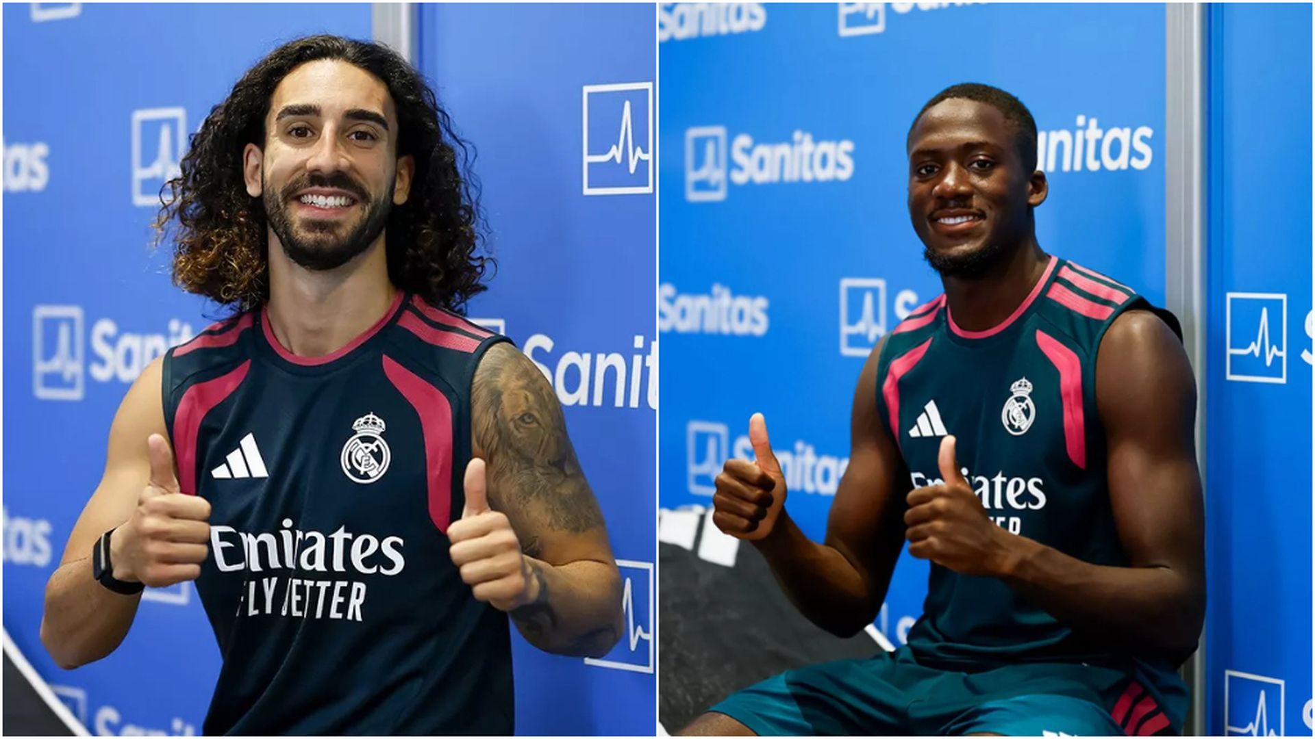 Cucurella y Konaté, en el reconocimiento médico con el Real Madrid