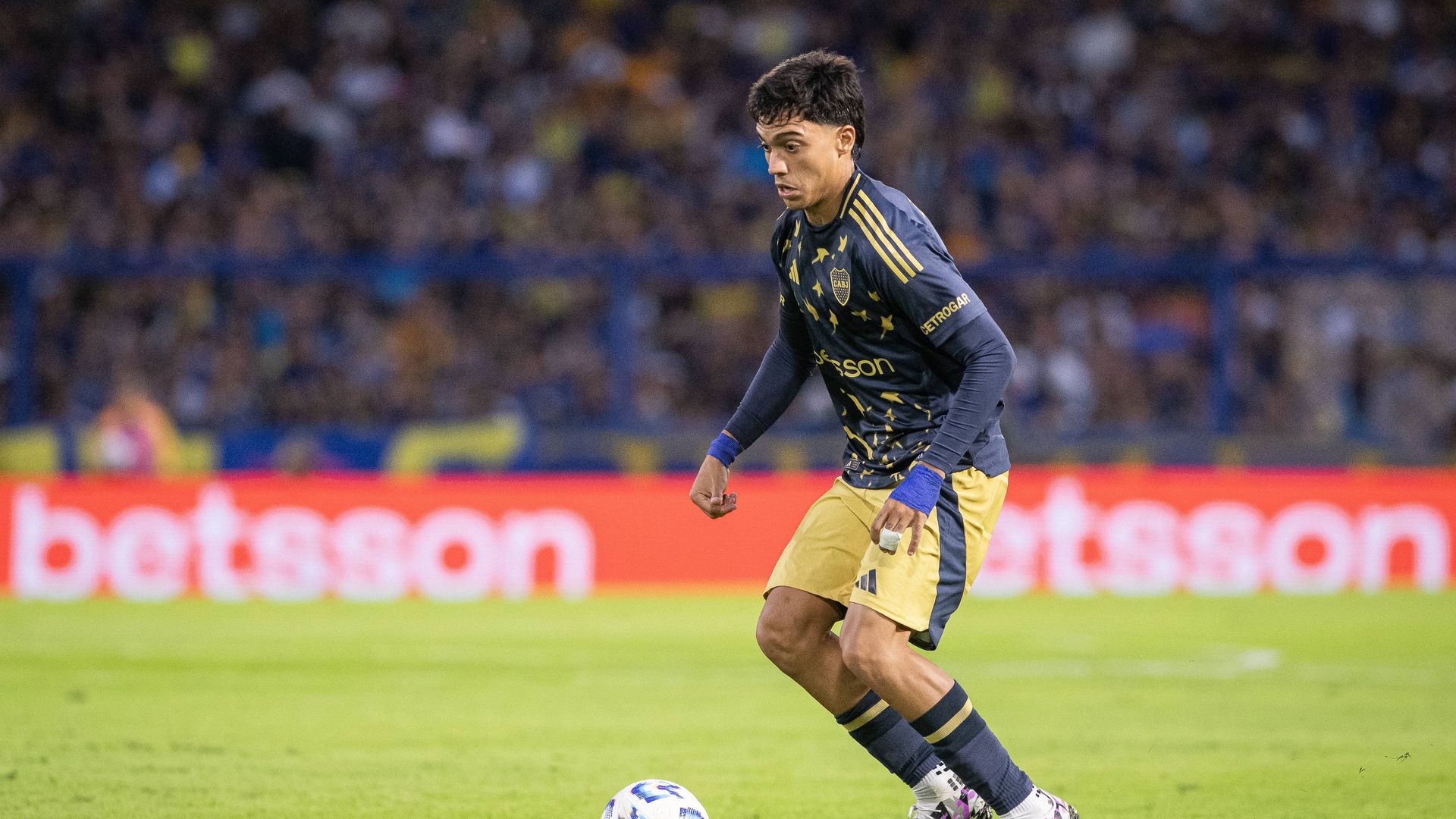 Exequiel Zeballos, con Boca Junior.