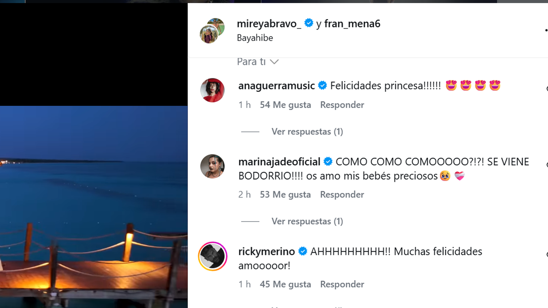 La reacción de sus compañeros de OT