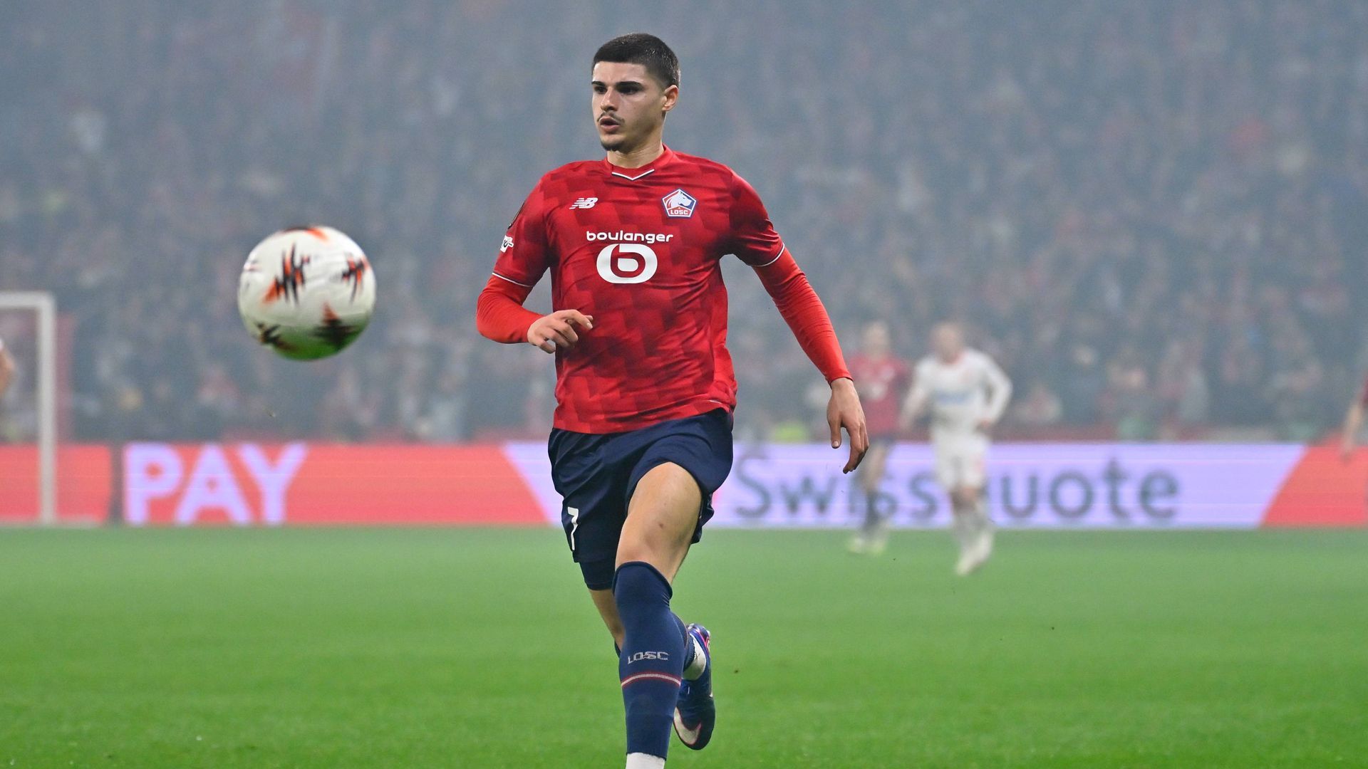 Matías Fernández-Pardo, en un partido del Lille Matías Fernández-Pardo, en un partido del Lille