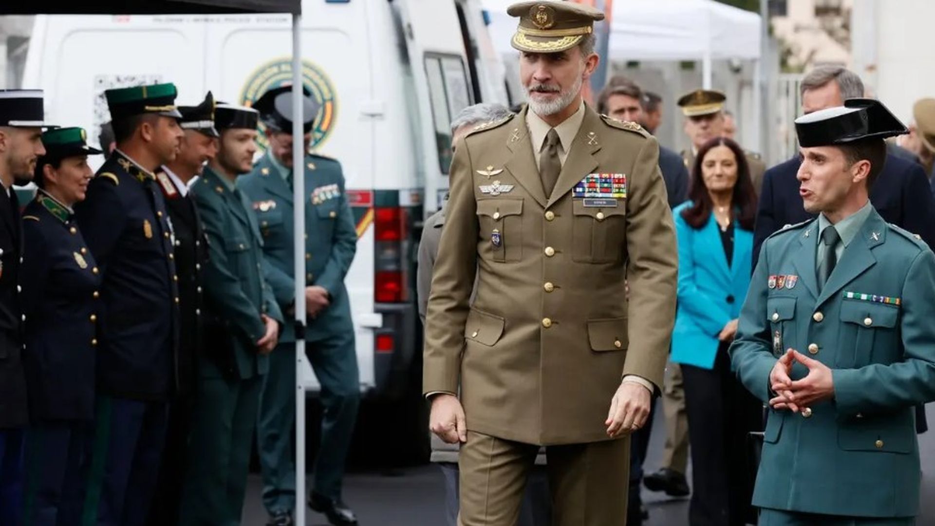 Carlos Bareló en un acto junto al Rey de España