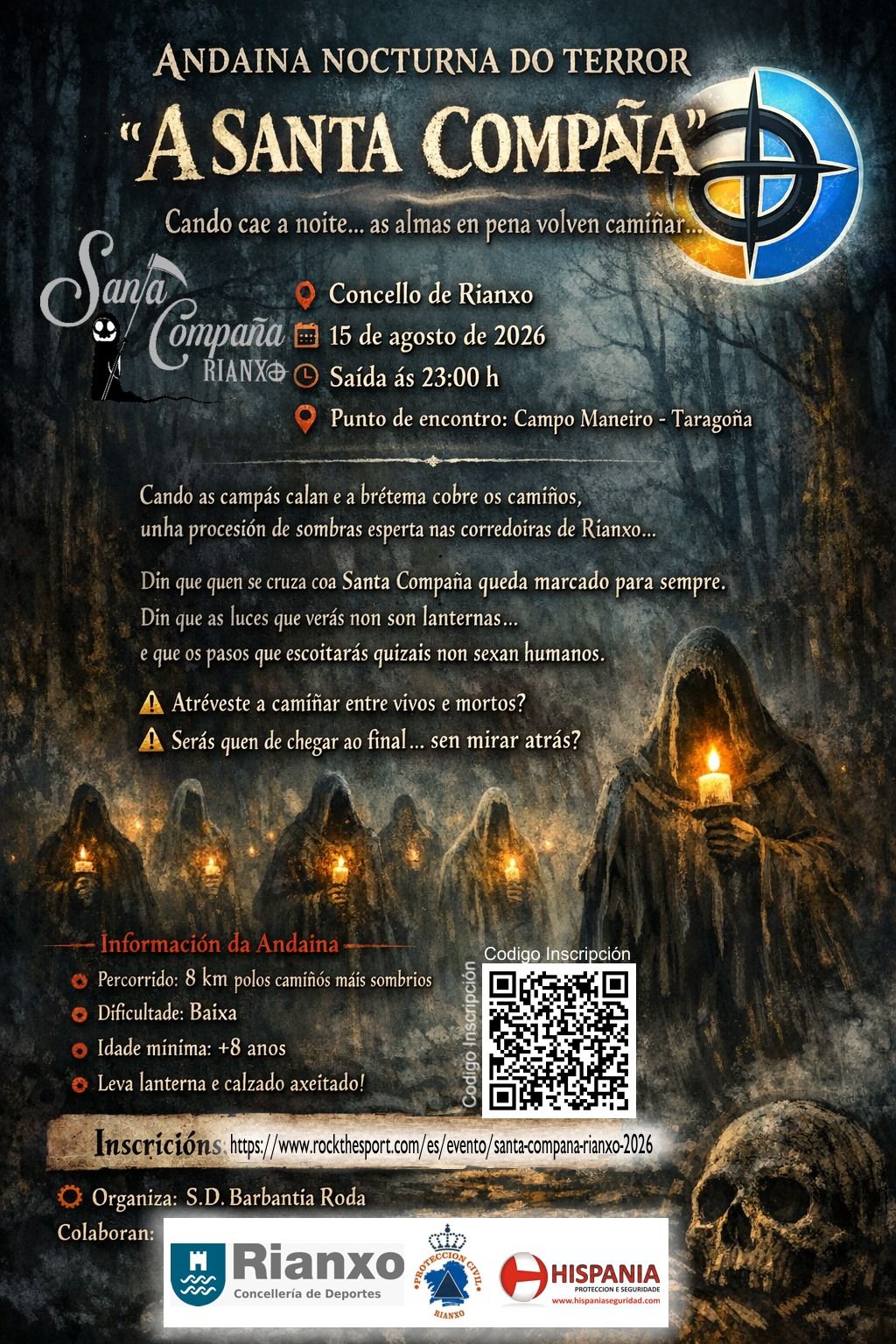 Cartel de la presente edición de la Andaina A Santa Compaña