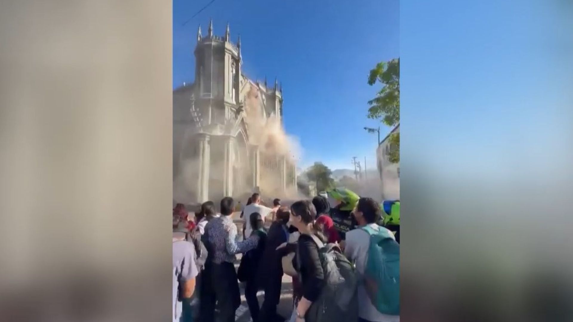 El derrumbe de una catedral en Pereira por el terremoto