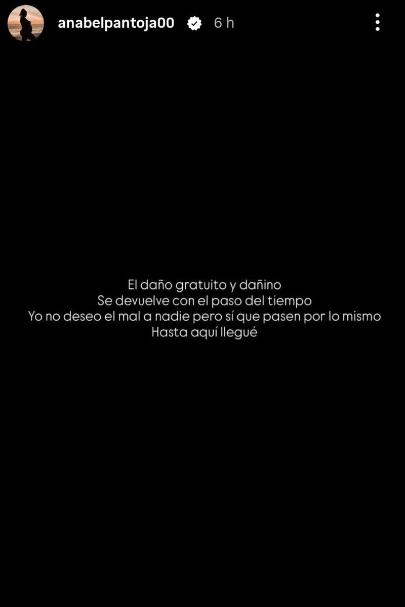 El durísimo mensaje con el que Anabel Pantoja ha estallado en sus redes sociales