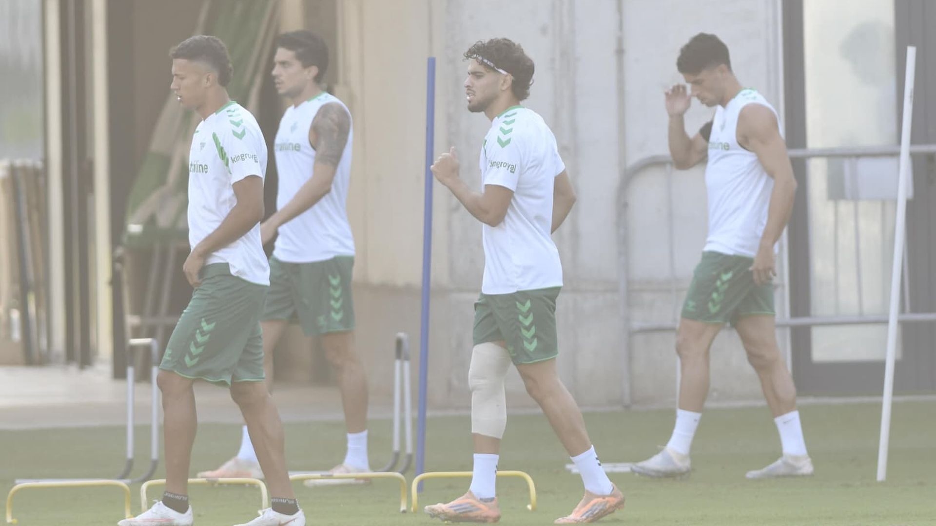 Ez Abde, en el entrenamiento de este martes