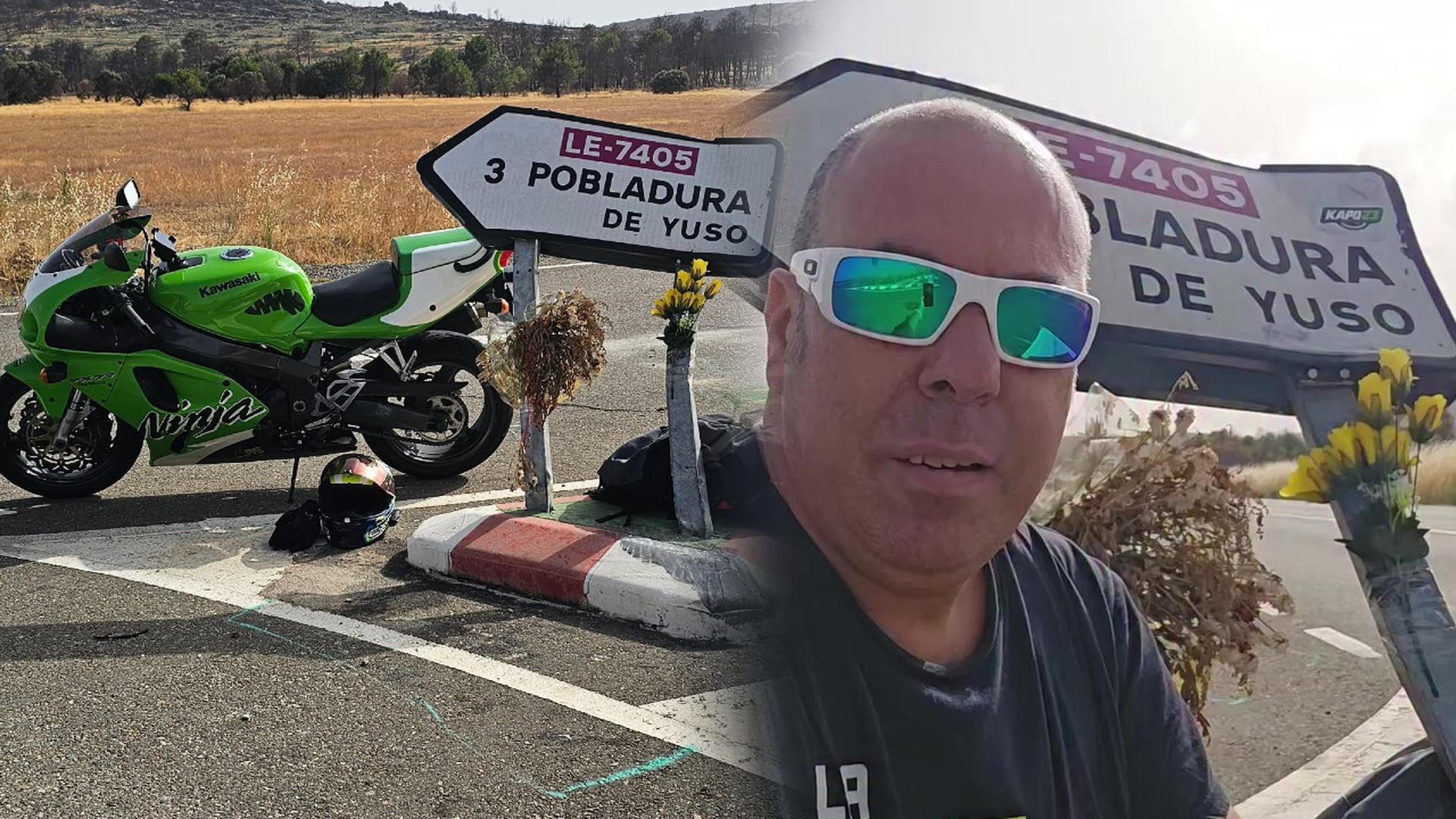 Homenaje de un motorista a su mujer