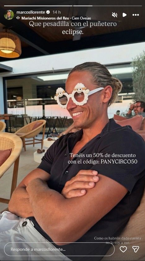 Marcos Llorente mofándose del eclipse